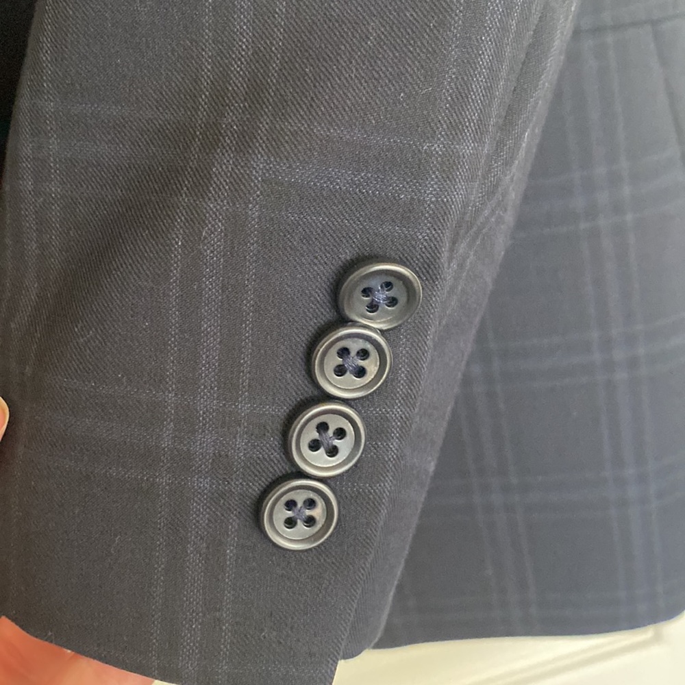 Zanetti Blue Window Pane Suit - Picture 4 of 16